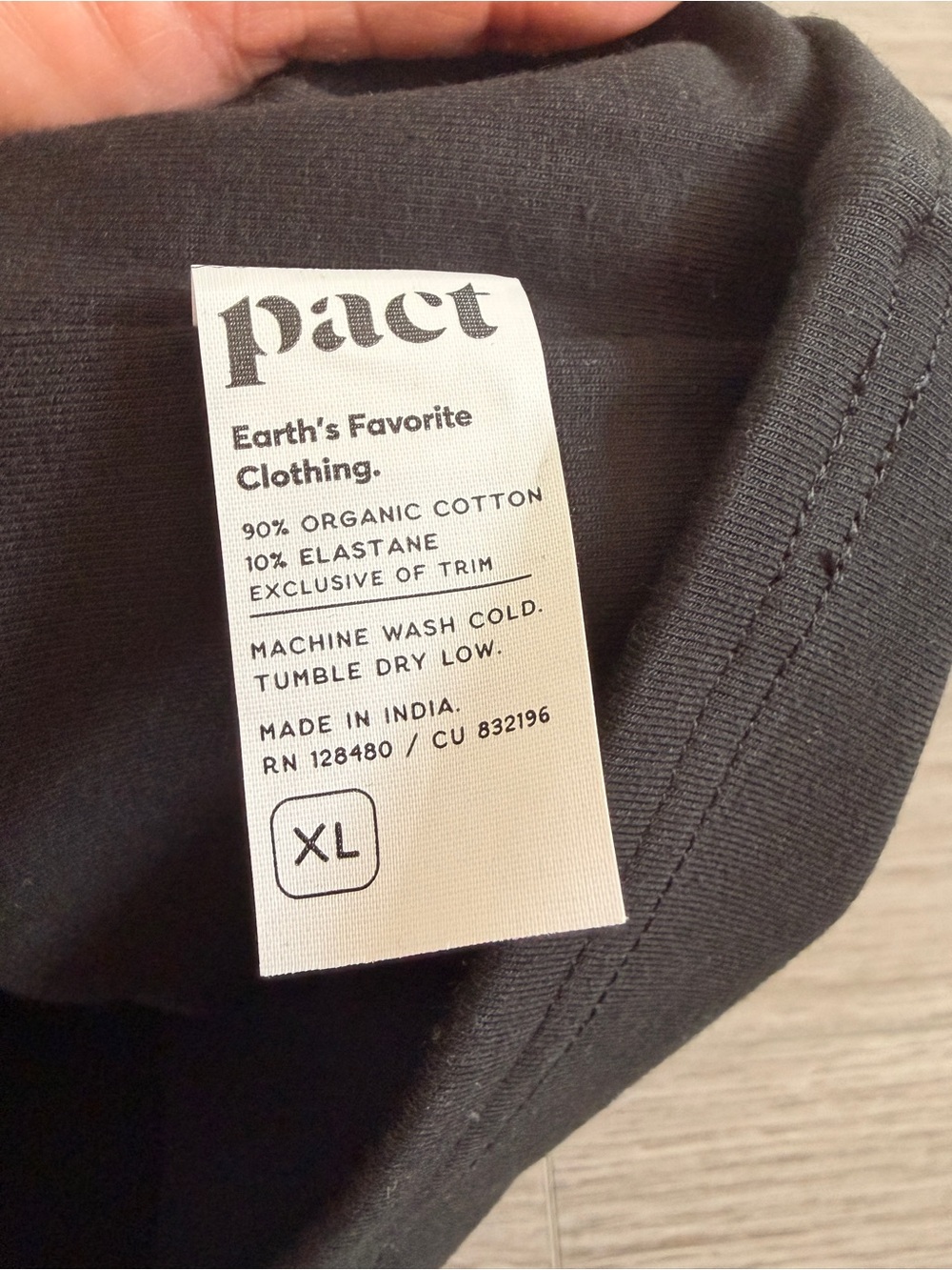 Pact Black Racerback Crop Top - Picture 3 of 3